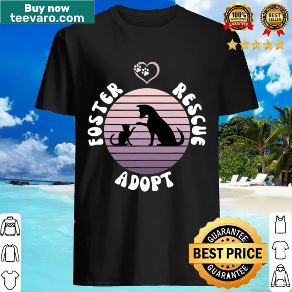 Retro design promoting animal rescue on a shirt