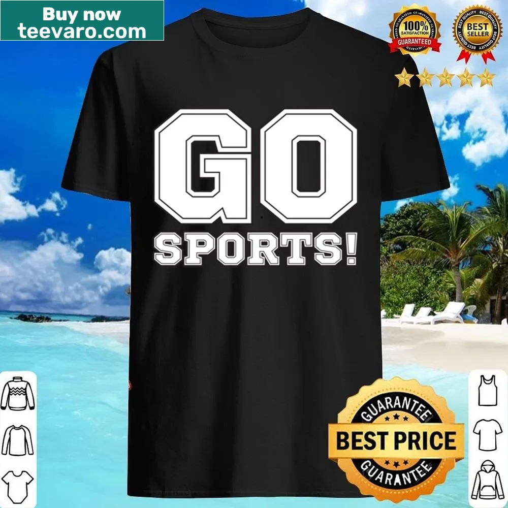 Playful sports-themed shirt with enthusiastic phrases for team fans