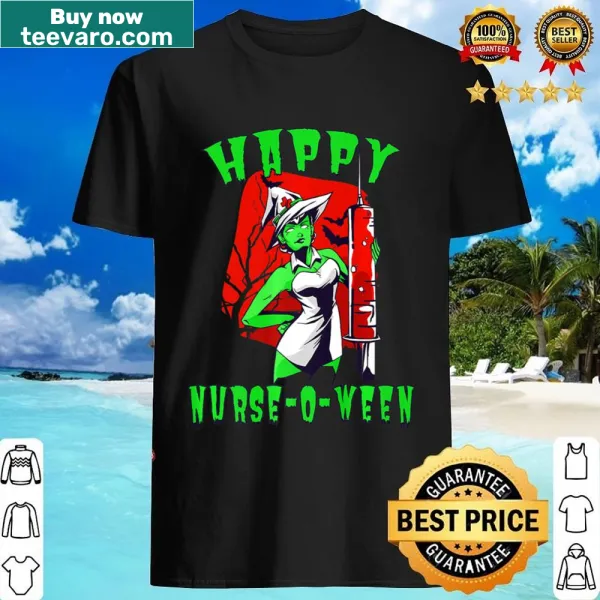 Nurse Halloween shirt with witch hat and humorous design