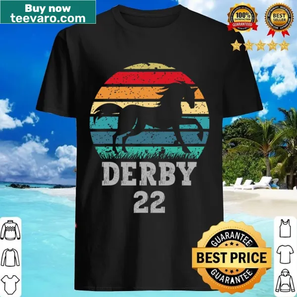 Vintage shirt celebrating Derby Day with classic horse racing motifs