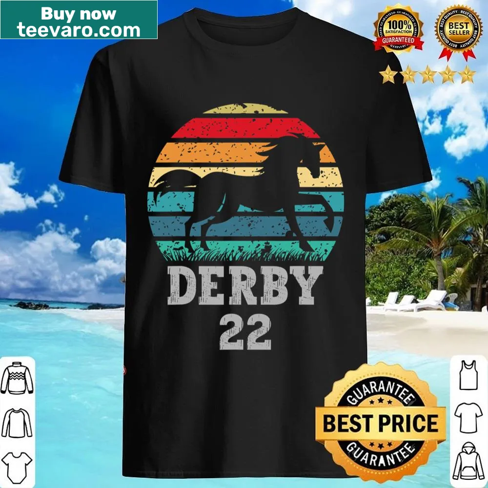 Vintage shirt celebrating Derby Day with classic horse racing motifs