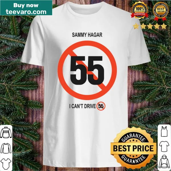 Baseball sleeve shirt with the phrase 'I Can't Drive 55' in bold text