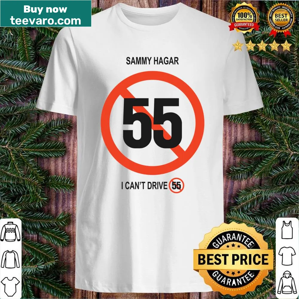 Baseball sleeve shirt with the phrase 'I Can't Drive 55' in bold text