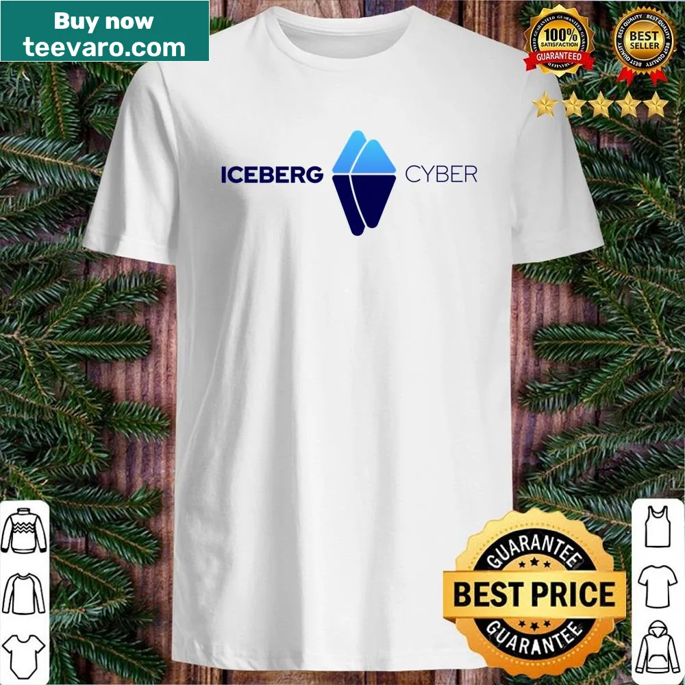 Minimalist shirt featuring Iceberg logo words in horizontal design.