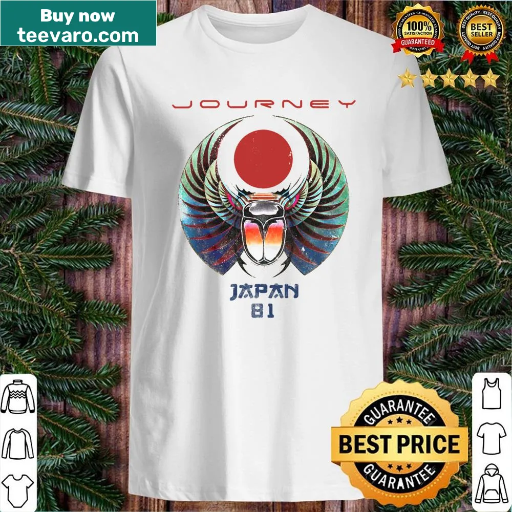 Retro travel-themed shirt with Journey Japan 81 graphic