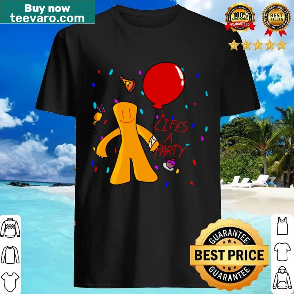 Shirt with the phrase Life's A Party! by Clicky The Cat