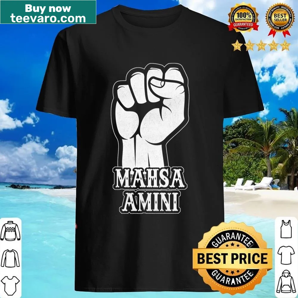 Vintage shirt with graphics supporting Mahsa Amini and women's rights