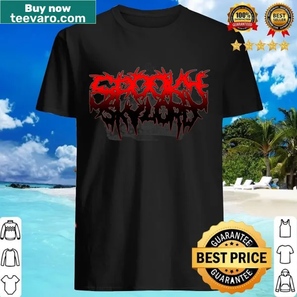 Typography shirt featuring bold metal font design