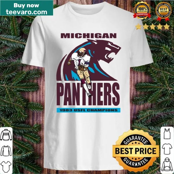 Vintage football design shirt featuring Michigan Panthers logo