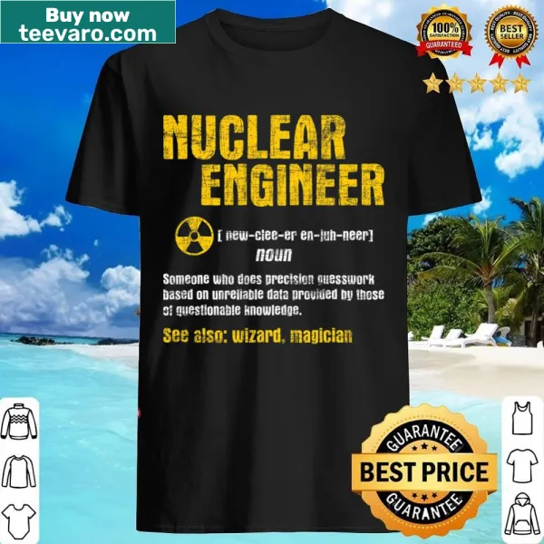 Typographic shirt celebrating nuclear engineering and science
