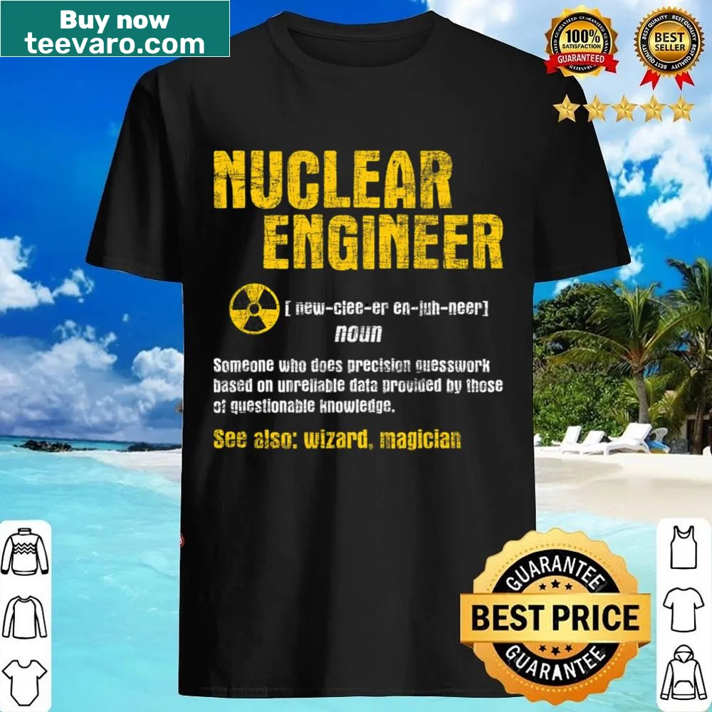 Typographic shirt celebrating nuclear engineering and science