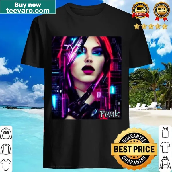 Playful punk-themed graphic on shirt