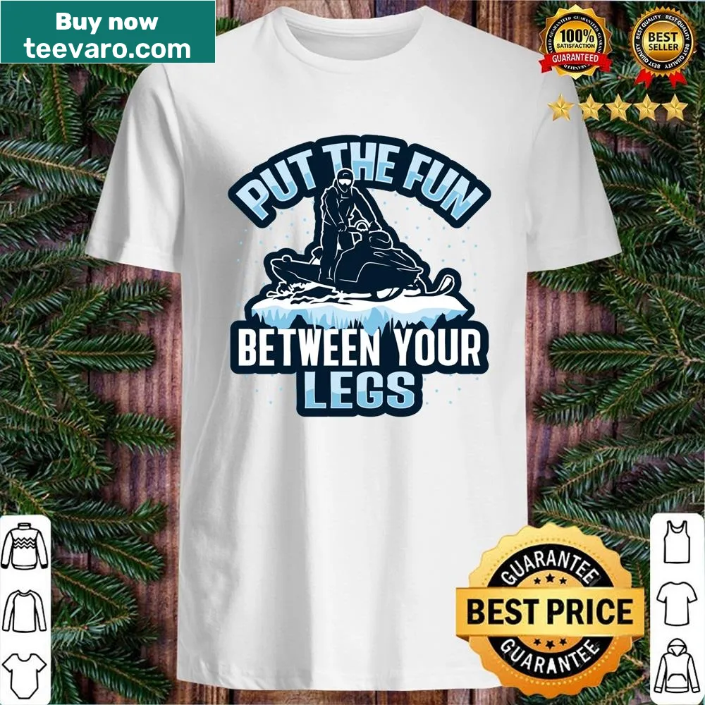 Funny snowmobiling shirt with playful design