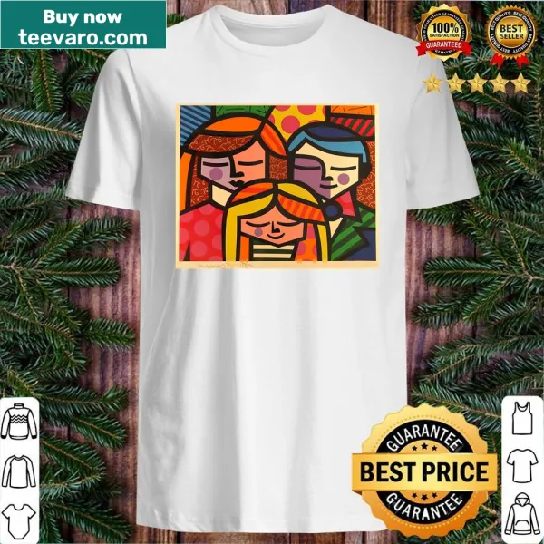 Family-themed shirt inspired by Romero Britto's art style