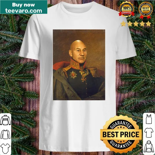 Illustrated classic poster design featuring Sir Patrick Stewart