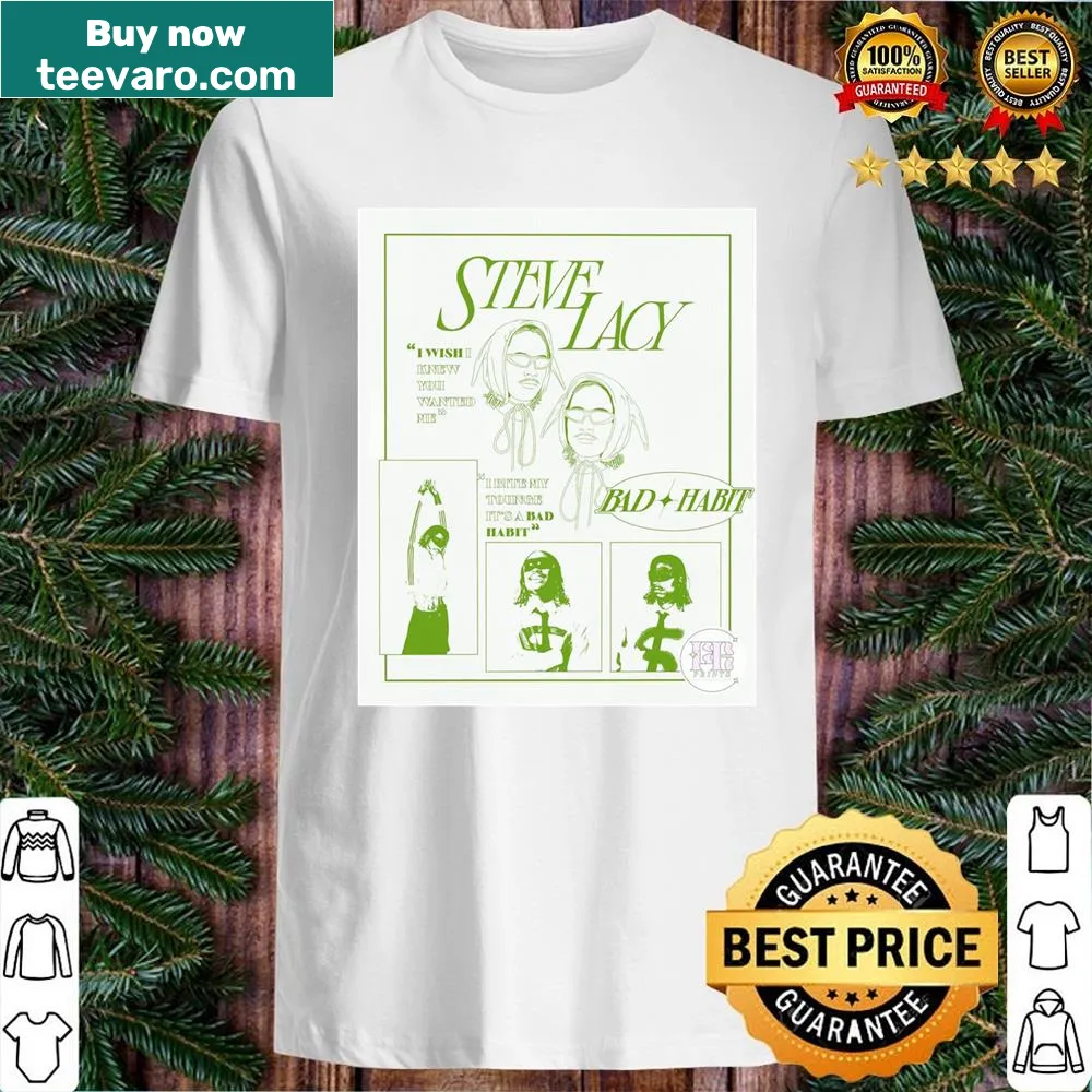 Abstract design inspired by Steve Lacy on a shirt