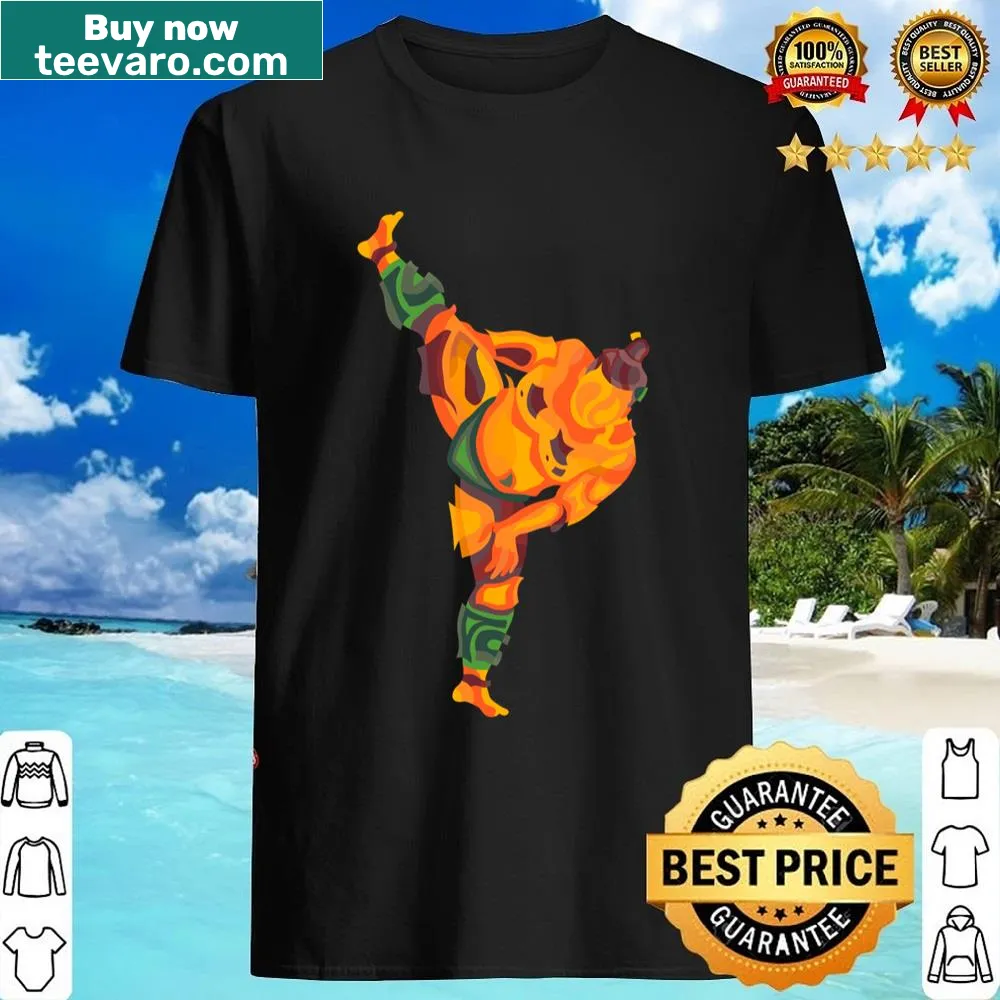 Playful sumo wrestler-themed shirt for dads
