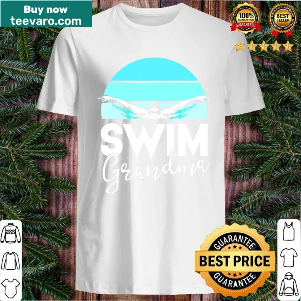 Heartfelt typography celebrating swim team grandmas on a shirt