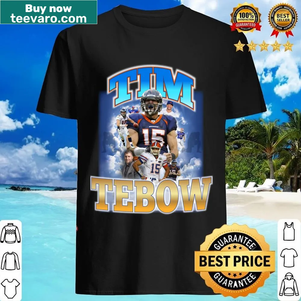 Energetic T-shirt featuring the phrase 'Tebow Time!' for sports fans