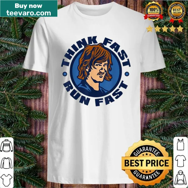 Athletic shirt with motivational text about speed
