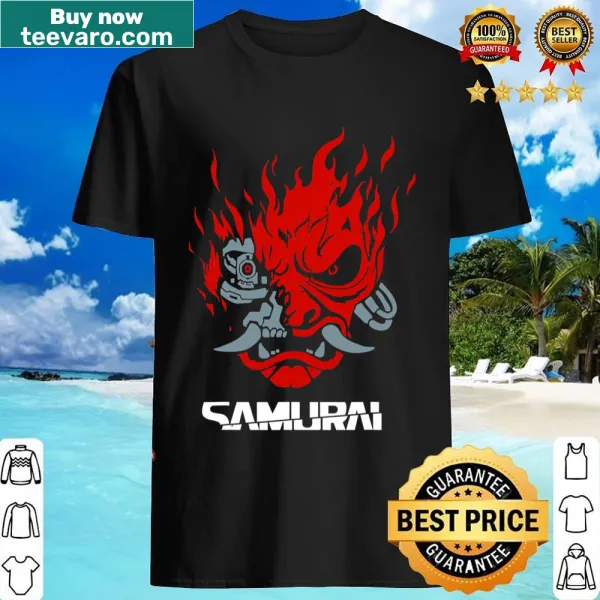 Retro gaming shirt with vintage samurai artwork