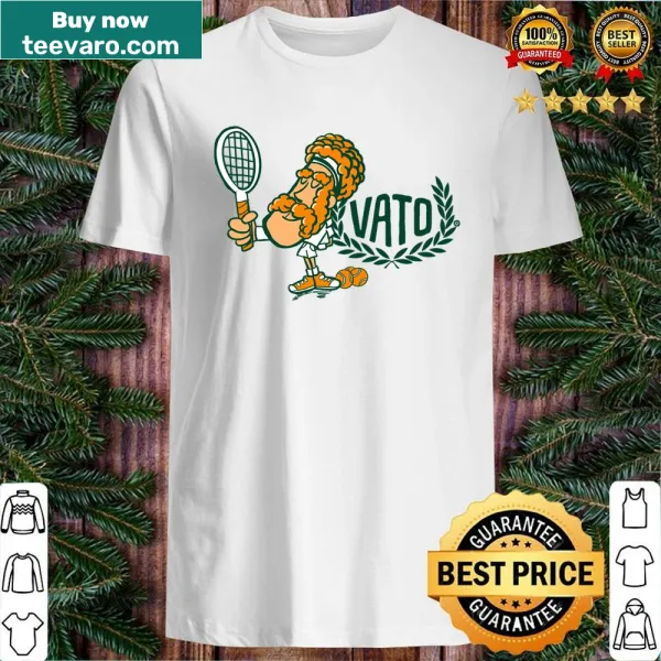 Retro tennis player graphic shirt