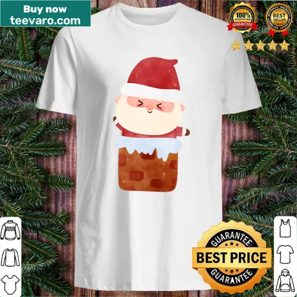 Kawaii Santa Claus shirt with cute watercolor illustration