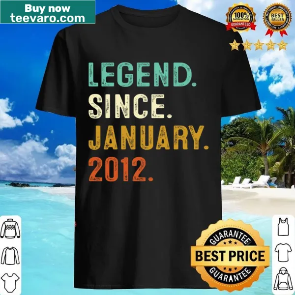 11th birthday t-shirt with Legend Since January 2012 graphic
