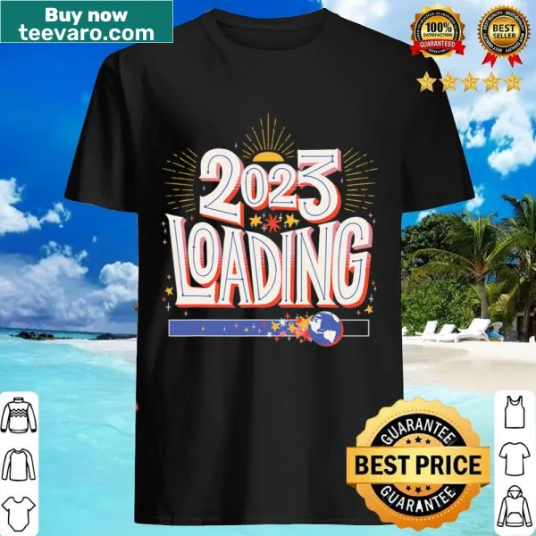 Holiday-themed shirt with a loading bar graphic for New Year