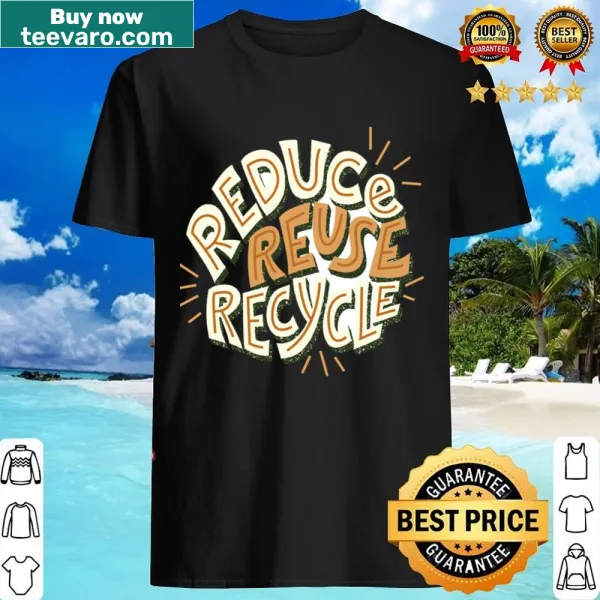 Shirt promoting recycling with bold typography for America Recycles Day