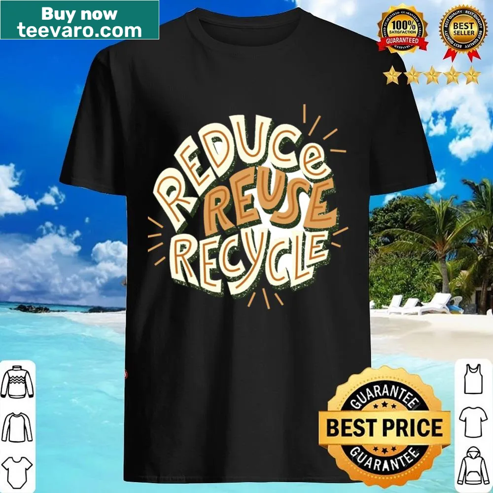 Shirt promoting recycling with bold typography for America Recycles Day