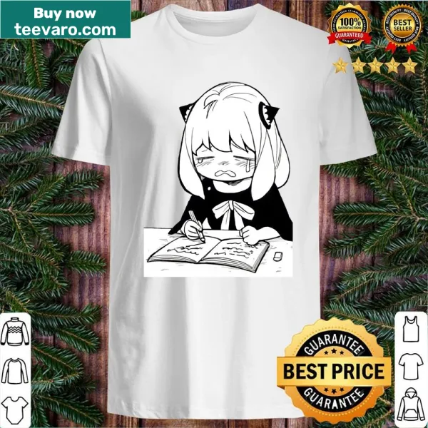 Shirt featuring Anya studying