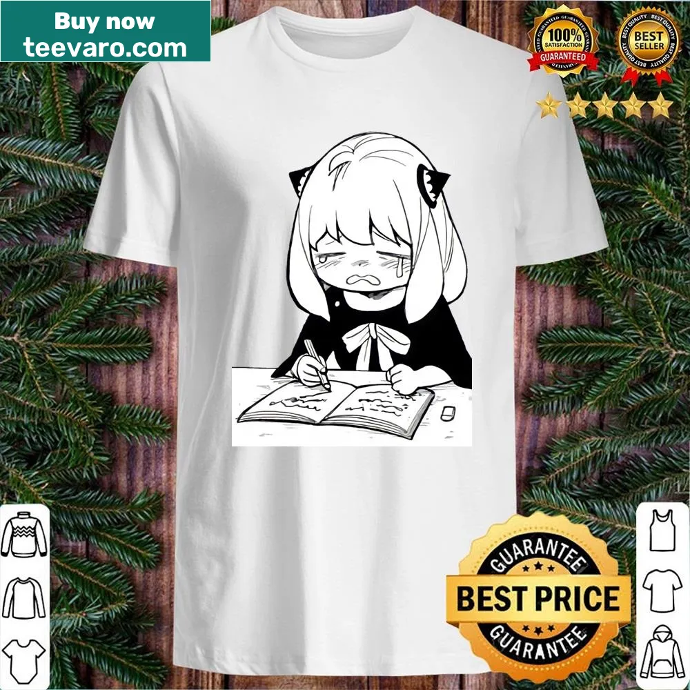 Shirt featuring Anya studying