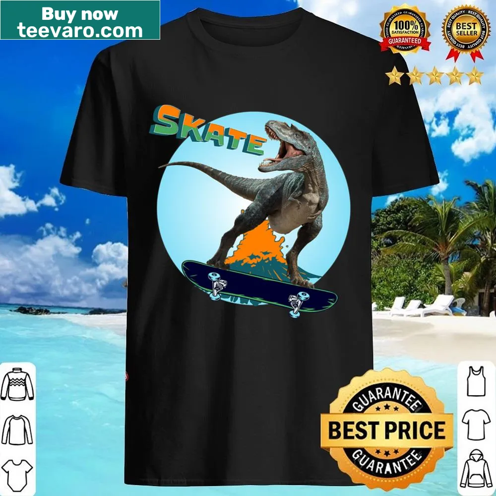 T-Rex skateboard graphic shirt for boys