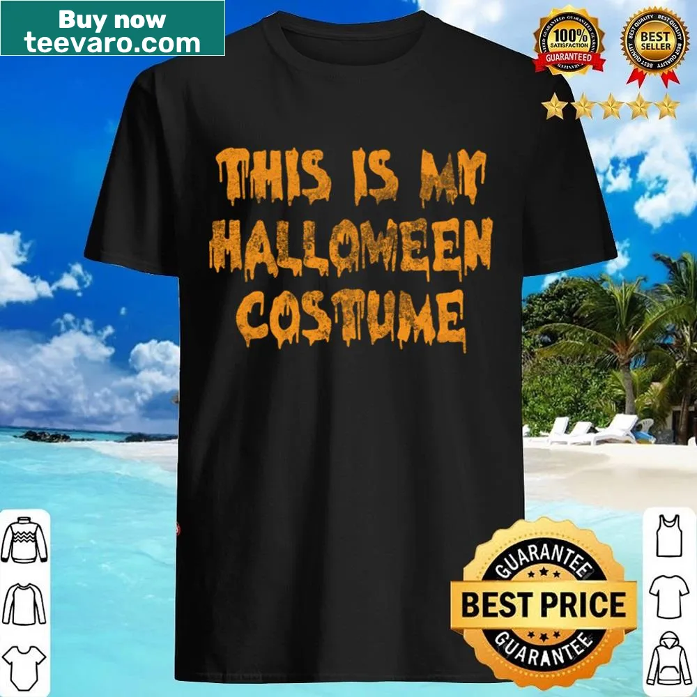 Distressed Halloween shirt with costume-themed graphic