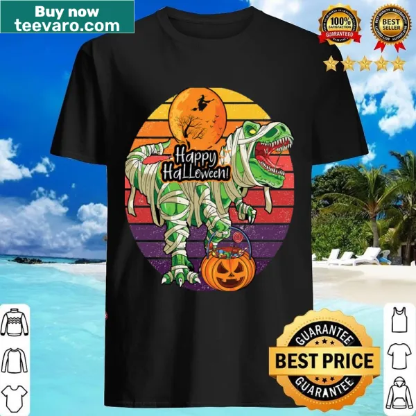 Dinosaur-themed shirt for Halloween with a playful design