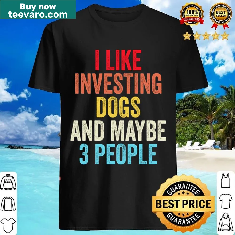 Festive shirt highlighting dogs and investment themes for Christmas.