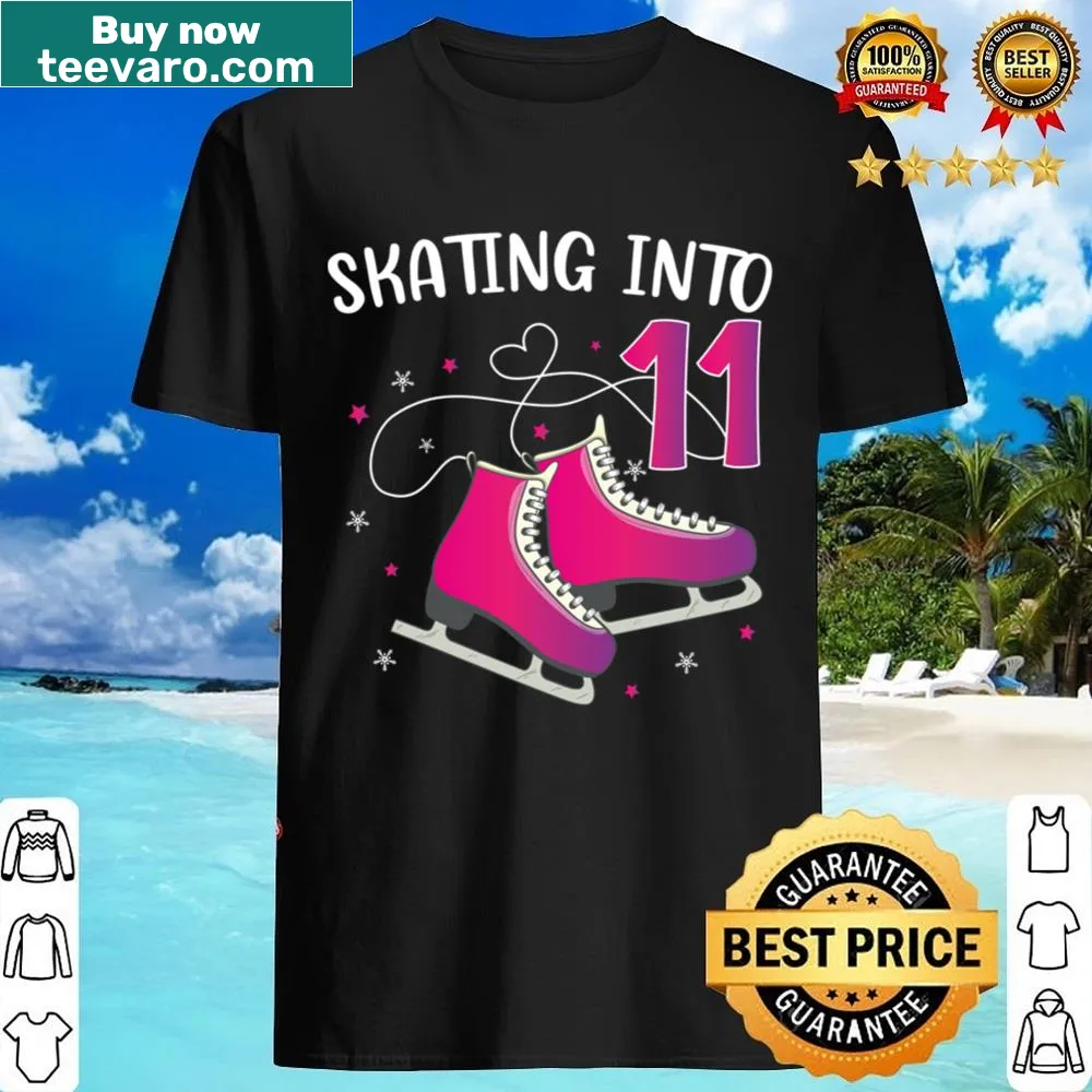 Cute roller skating design for 11th birthday shirt