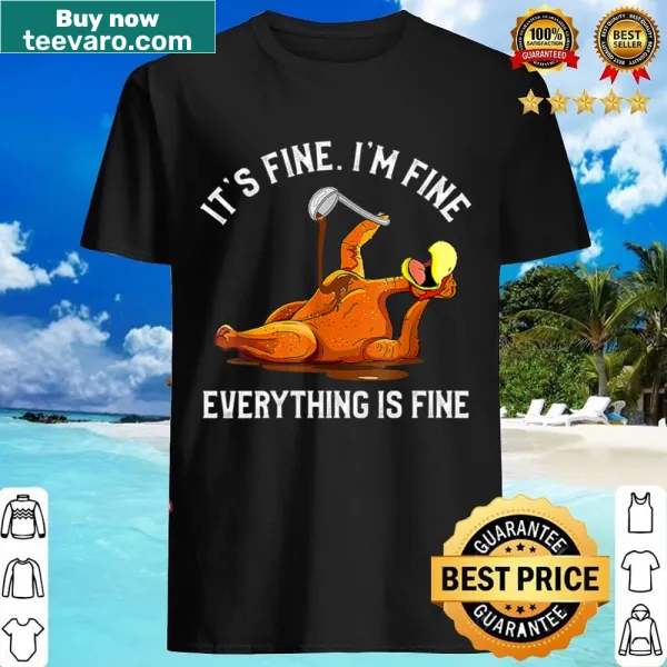 V-neck shirt with humorous Thanksgiving phrase