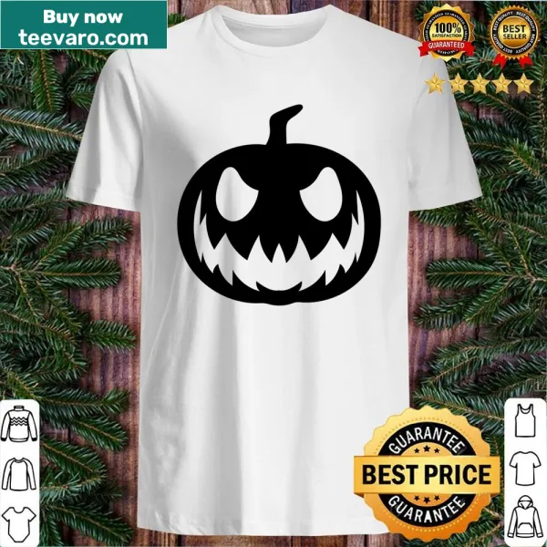 Silhouette design of Halloween elements on a casual shirt