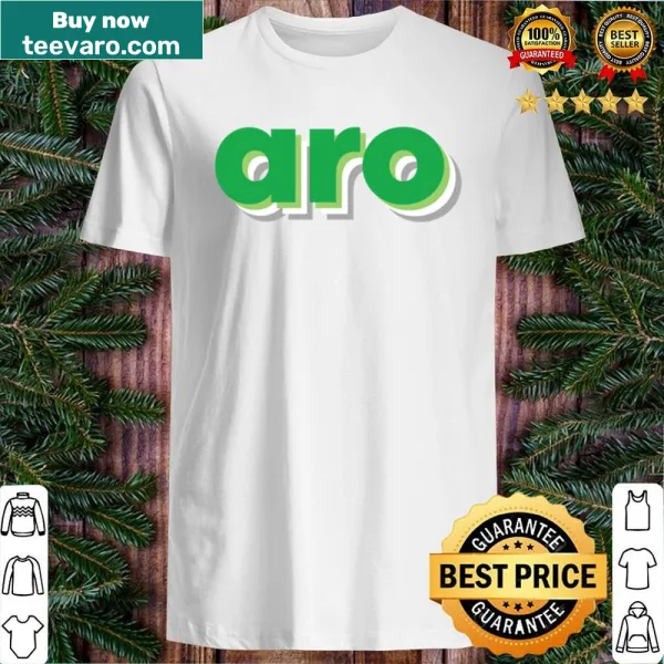 Text shirt expressing Aromantic Pride in bold typography