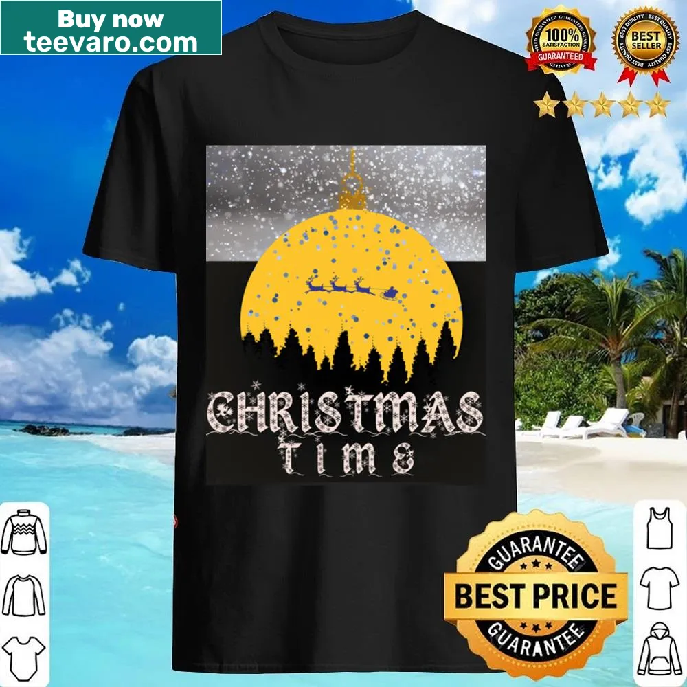 Cheerful Christmas-themed shirt with festive graphics