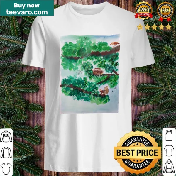 Nature painting design with artistic landscapes and flora
