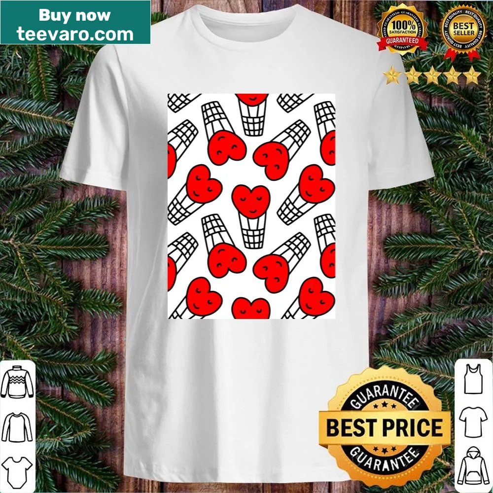 Simple heart graphic on a minimalist shirt