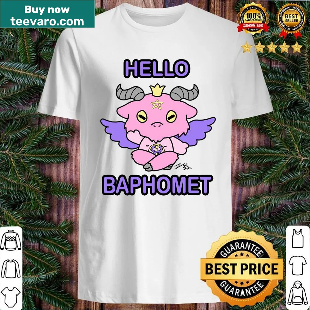 Illustration of Baphomet on a stylish shirt