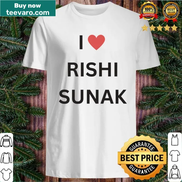 Shirt featuring supportive text for UK Prime Minister Rishi Sunak