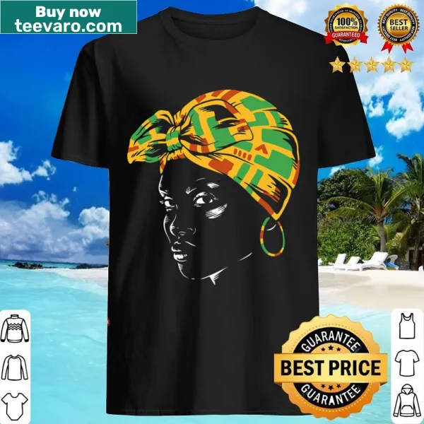 Dashiki print inspired by Kente cloth on a shirt
