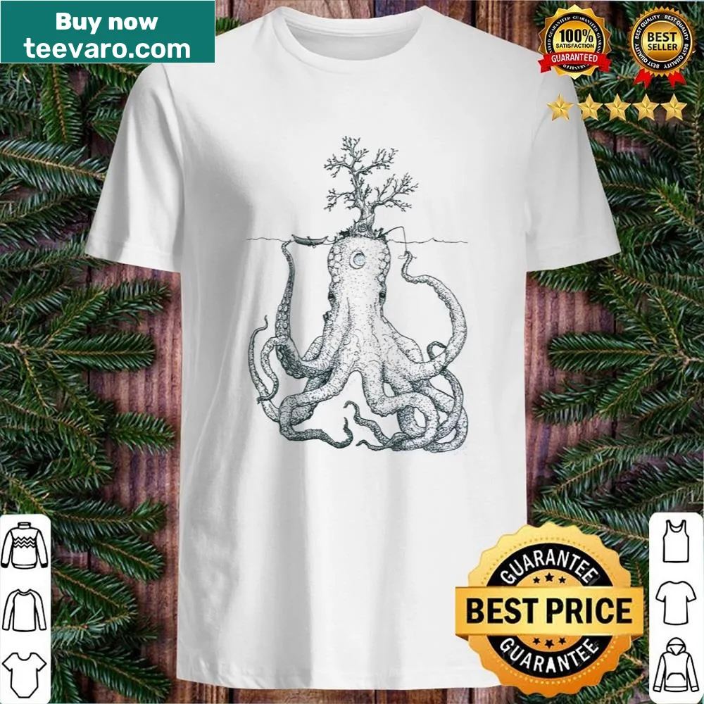 Shirt featuring a Kraken illustration by Sam Deacon