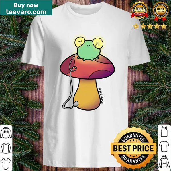 Shirt featuring a whimsical frog design resembling a lamp