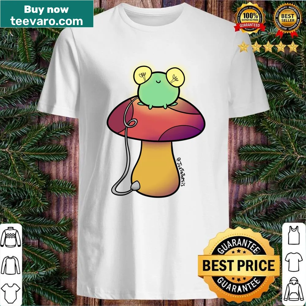 Shirt featuring a whimsical frog design resembling a lamp